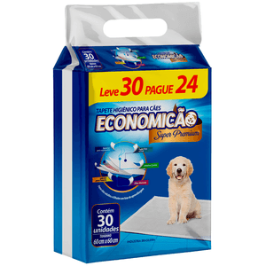 Tapete Higiênico Cachorro Economicão - 30 Unidades (60X60) - 30 UNIDADES