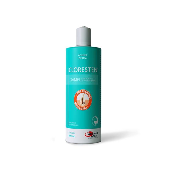 Shampoo Cloresten Antifúngico e Bacteriano Dr.Clean Cães e Gatos 500ml
