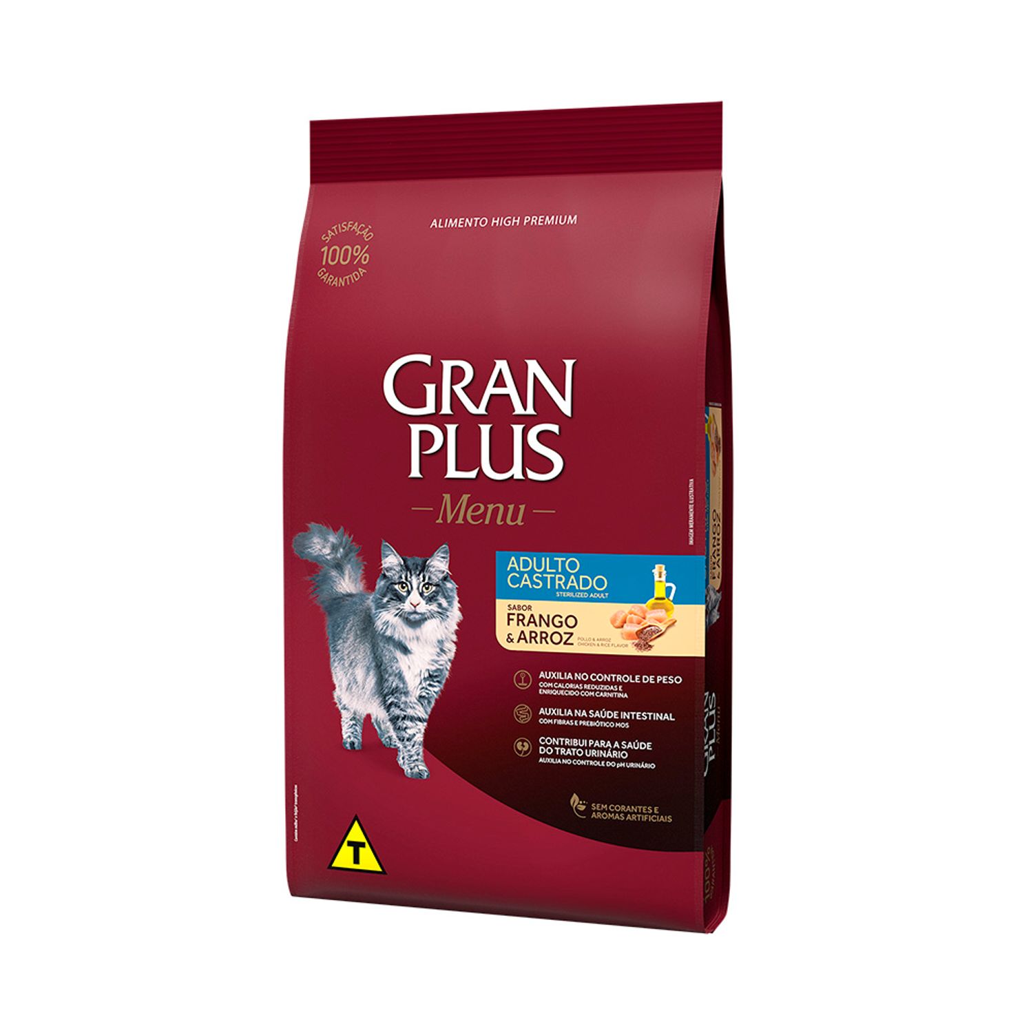 Racao-Gran-Plus-Menu-Gatos-Adultos-Castrados-Frango-e-Arroz-Lado