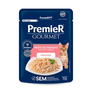 Ração Úmida Premier Gourmet Gatos Filhotes Peito de Frango e Arroz Integral - 70 g