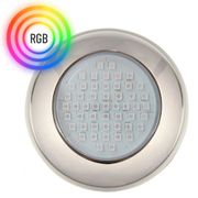 Refletor Power LED 9W RGB em Inox Iluminação para Piscina Luz Multicolorida RGB - Brustec