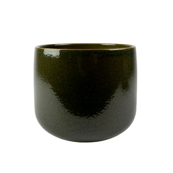 Vaso Bretagne Cerâmica Ts Brasil Musgo 15 x 13 cm